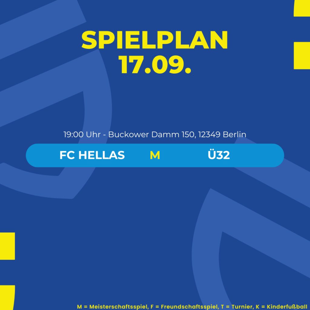 Spielplan 17.09.25