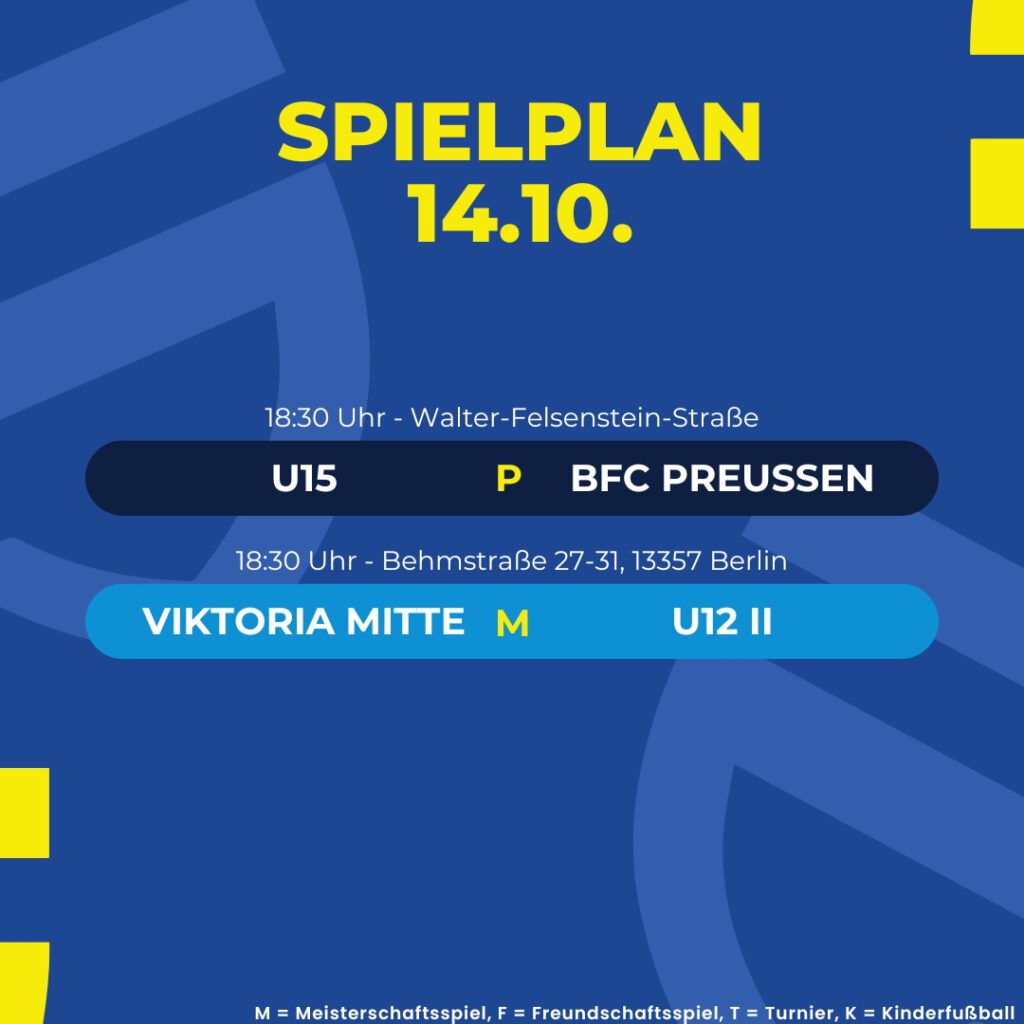 Spielplan 14.10.25