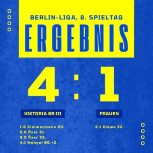 Ergebnis Viktoria 89 III - Frauen