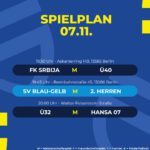Spielplan 07.11.25