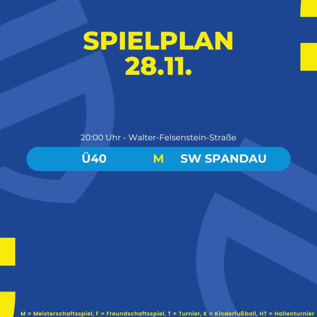 Spielplan 28.11.25