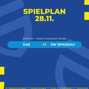Spielplan 28.11.25