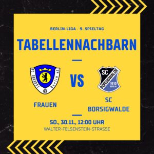 Spieltag Frauen - SC Borsigwalde