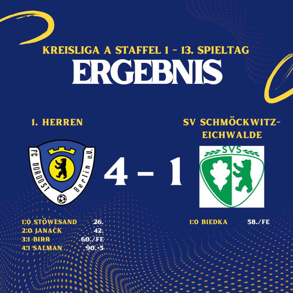 Ergebnis 1. Herren - SV Schmöckwitz-Eichwalde