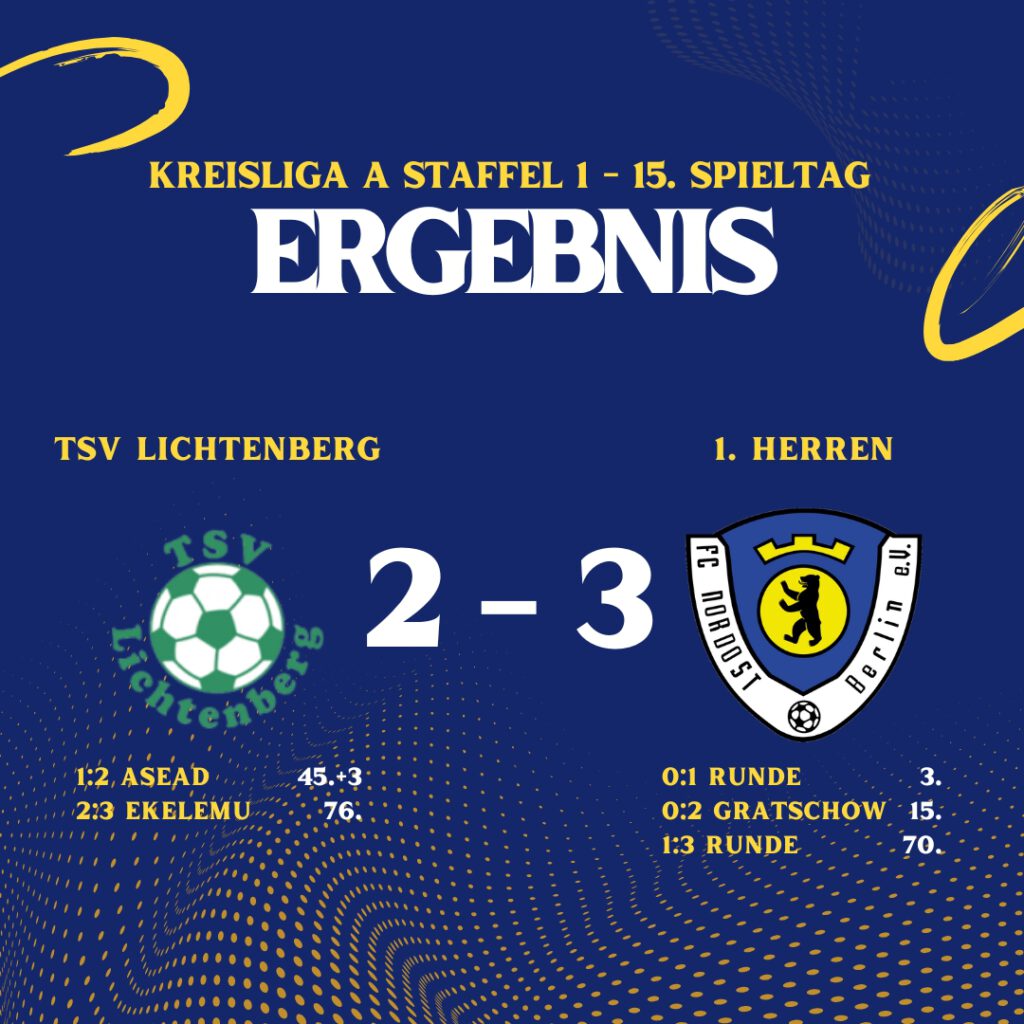 Ergebnis TSV Lichtenberg - 1. Herren