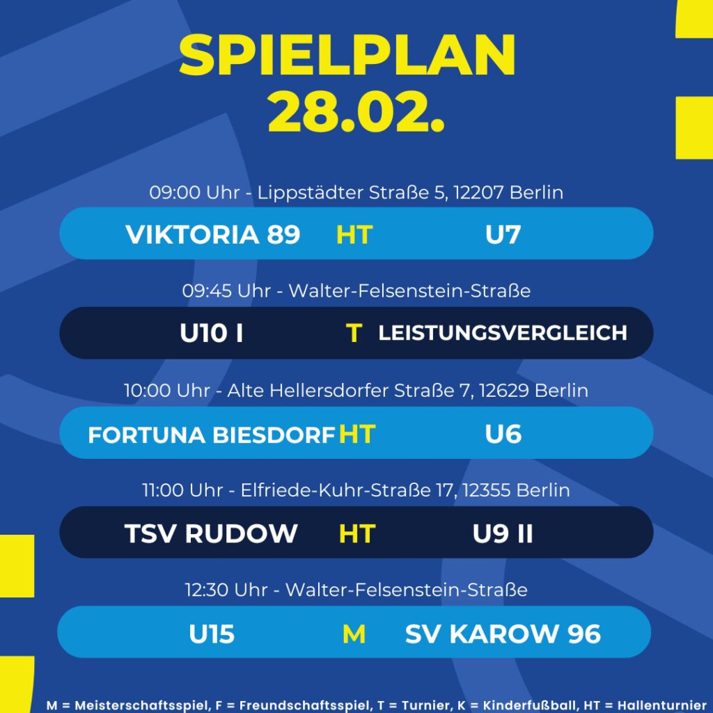 Spielplan 28.02.26