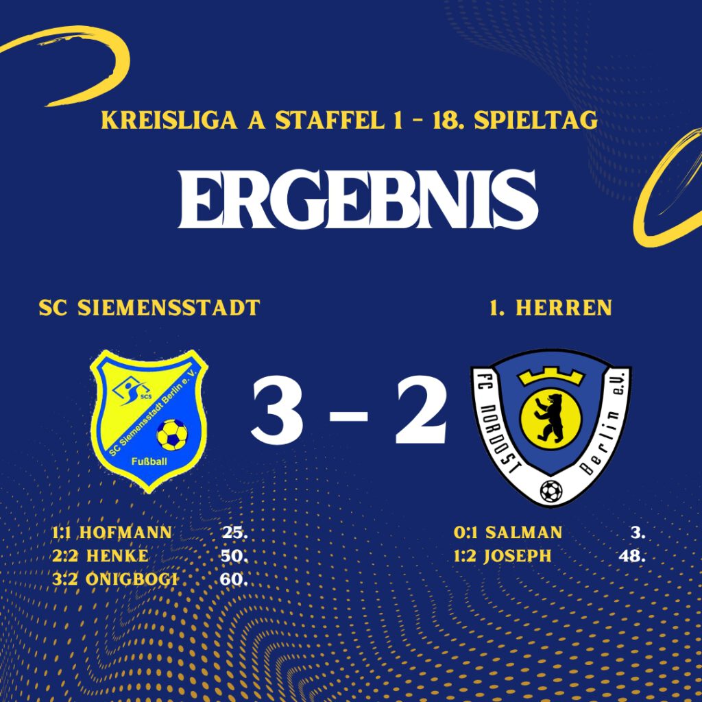 Ergebnis SC Siemensstadt - 1. Herren