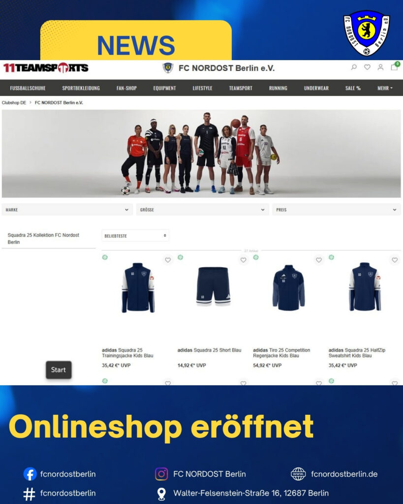 Onlineshop eröffnet