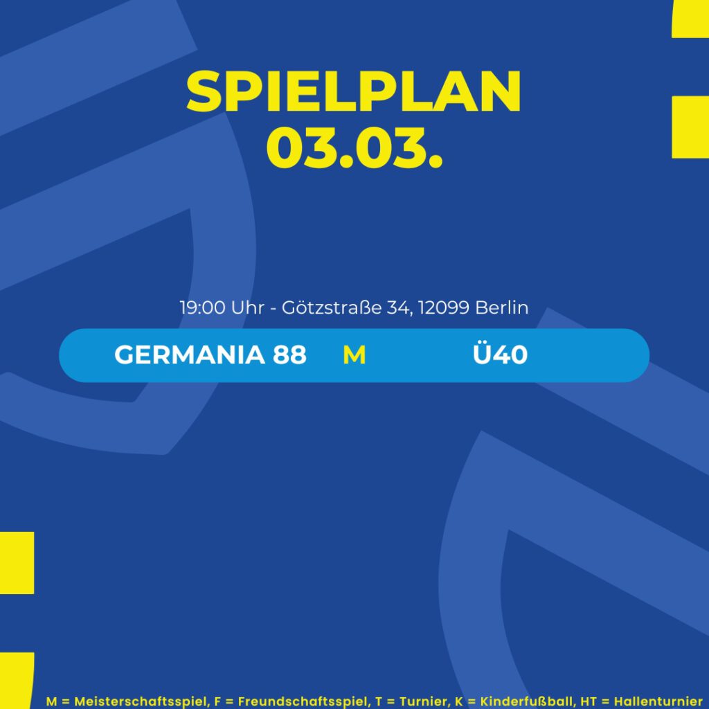 Spielplan 03.03.26