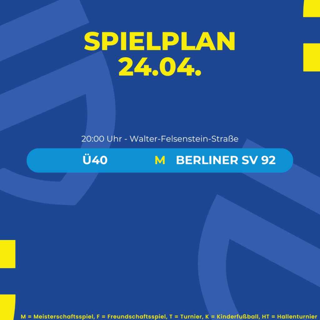 Spielplan 24.04.26
