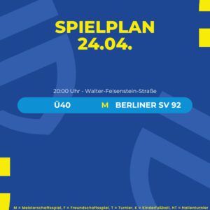 Spielplan 24.04.26