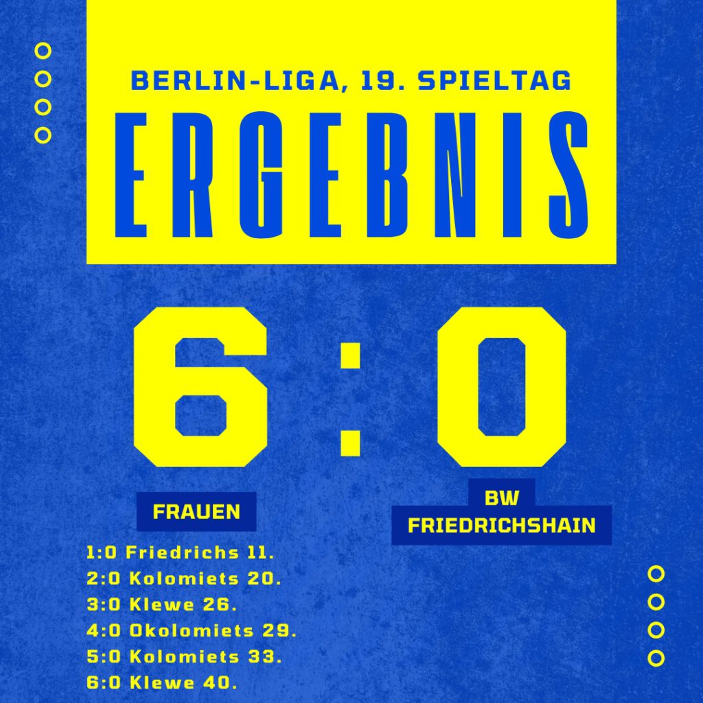 Ergebnis Frauen - BW Friedrichshain