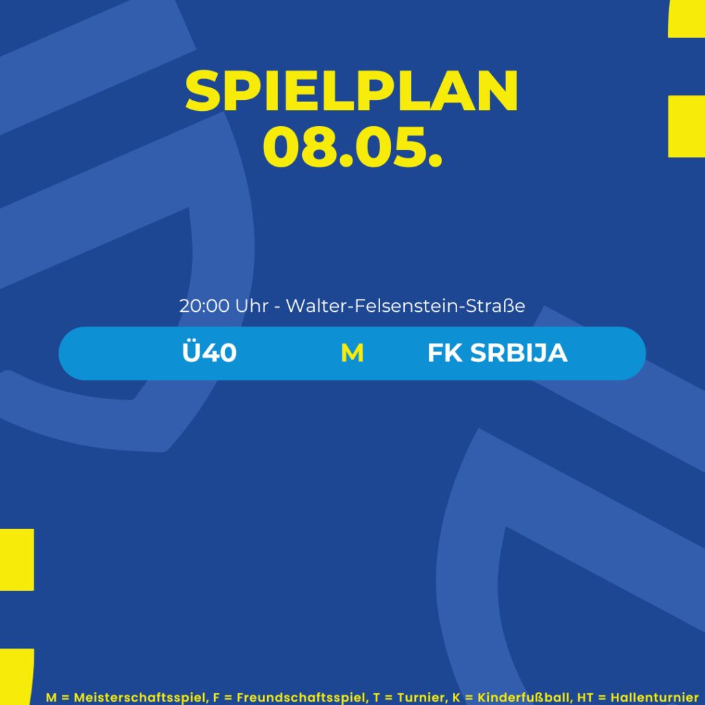 Spielplan 08.05.26