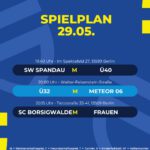 Spielplan 29.05.26