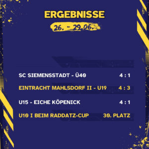 Ergebnisse 26. - 29.06.26