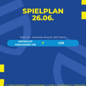 Spielplan 26.06.26