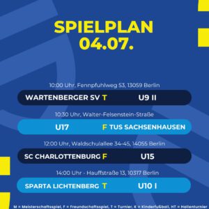 Spielplan 04. - 05.07.26