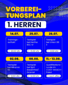 Vorbereitungsplan 1. Herren