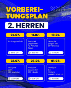 Vorbereitunsplan 2. Herren