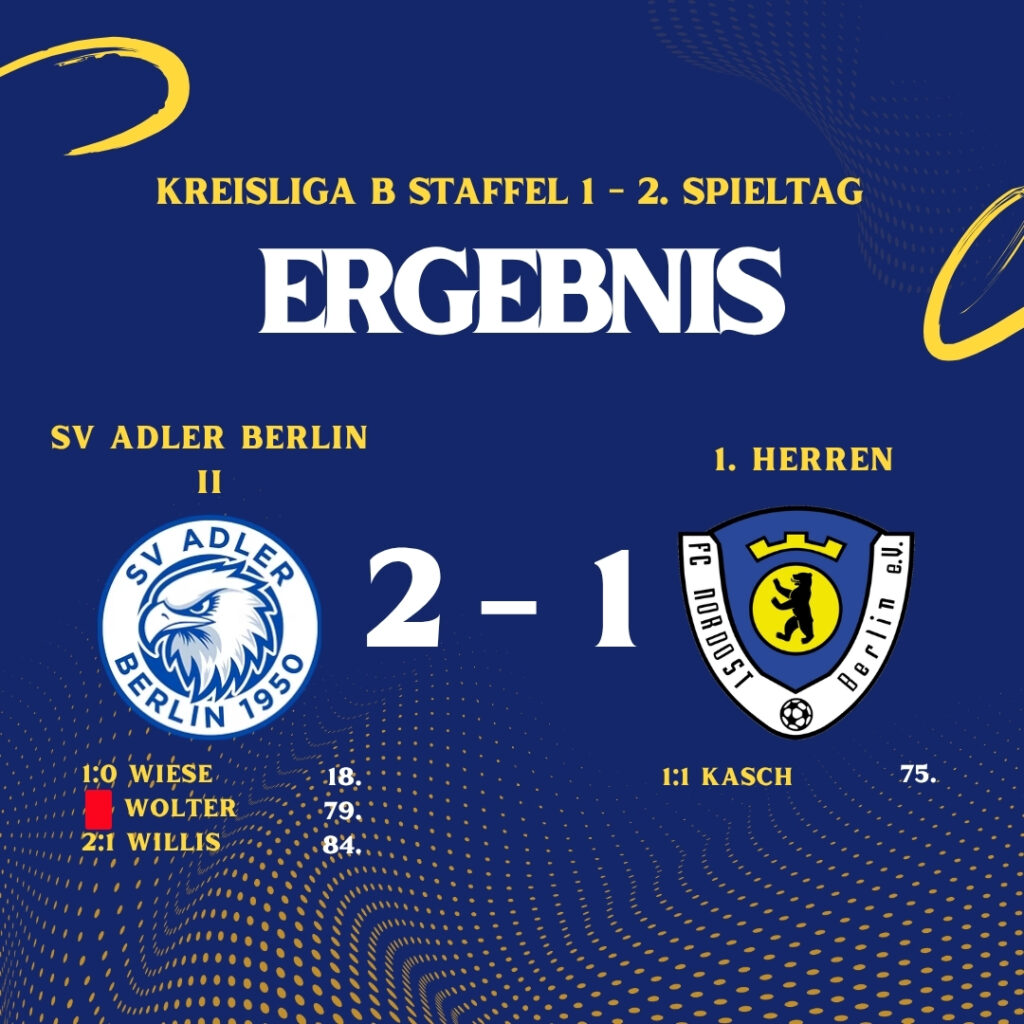 Ergebnis SV Adler Berlin II - 1. Herren