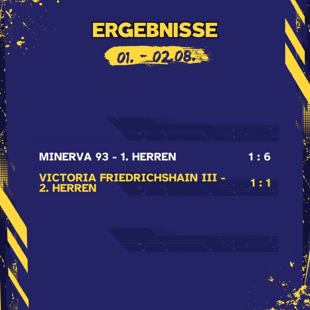Ergebnisse 01. - 02.08.26