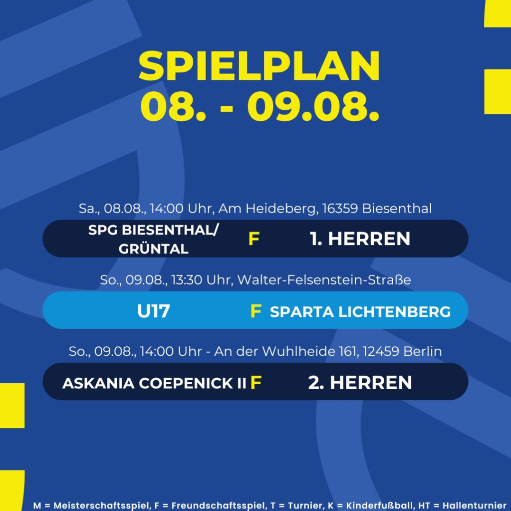 Spielplan 08. - .09.08.26