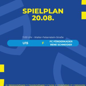 Spielplan 20.08.26