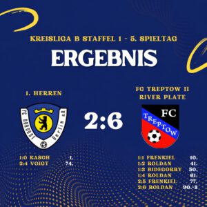 Ergebnis 1. Herren - FC Treptow II River Plate