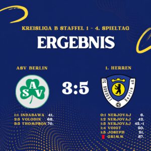 Ergebnis ASV Berlin - 1. Herren