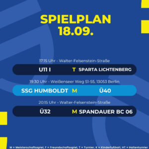 Spielplan 18.09.26