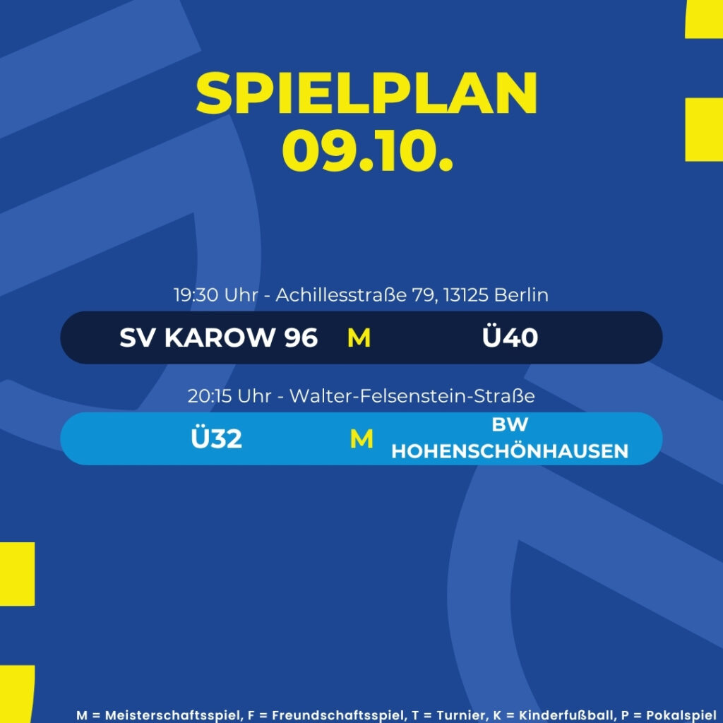 Spielplan 09.10.26