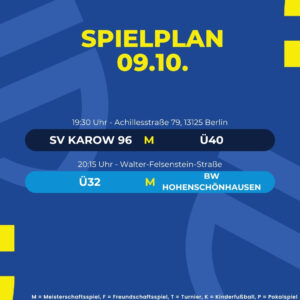 Spielplan 09.10.26