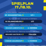 Spielplan 17. - 18.10.26